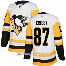 Män Ishockey Pittsburgh Penguins Tröja Sidney Crosby 87 Adidas 2017-2018 Vit Authentic